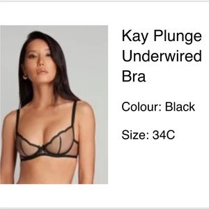New with tags! Agent provocateur ‘Kay’ underwire bra in black
